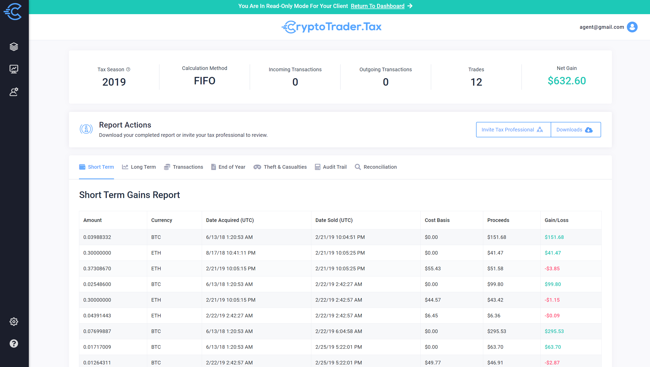 Download crypto tax reports