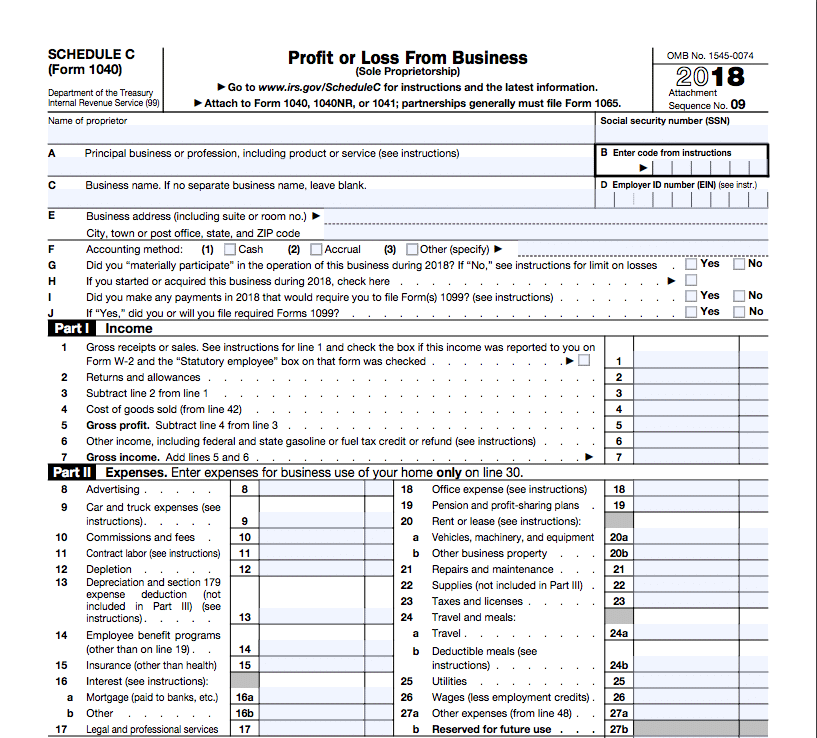 Schedule C cryptocurrency tax reporting