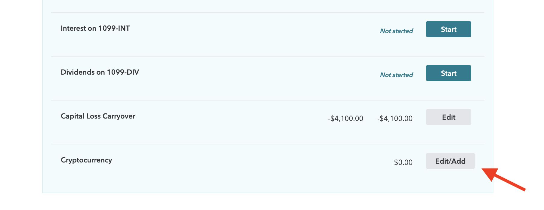 Add cryptocurrency data